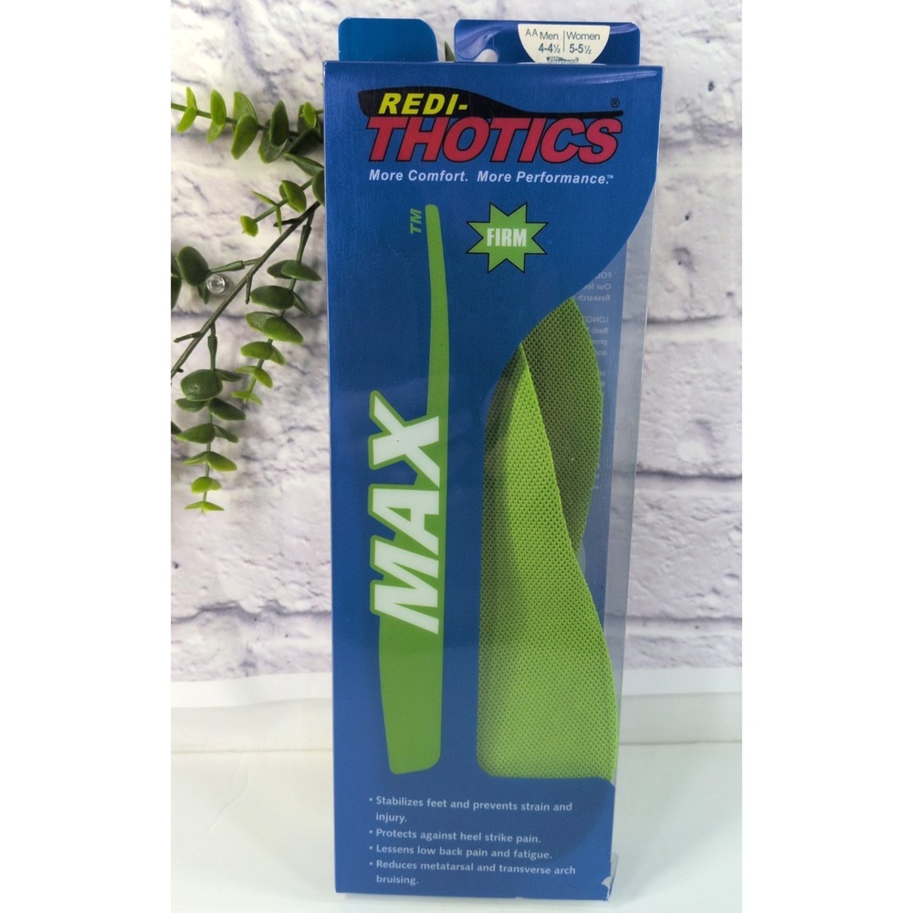 NIB🚨Redi-thotics Comfort Max Insoles AA Women5-5.5 Men4-4.5 Diabetic Firm Youth